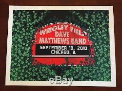 Dave Matthews Band 9/10/2010 Wrigley Field Show Poster, hand signed #30/1250
