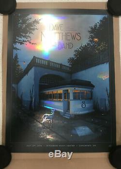 Dave Matthews Band AP Foil Poster Print Cincinnati Riverbend Moegly DMB