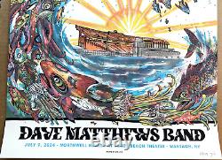 Dave Matthews Band AP Poster Jones Beach Wantagh NY 2024 S/N Signed #/50 ZebLove