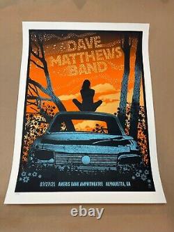 Dave Matthews Band Alpharetta Atlanta GA print poster 7/27/21 Methane DMB LE 865