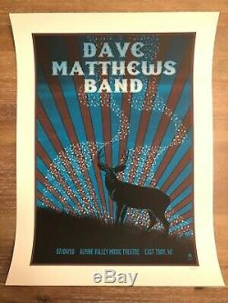 Dave Matthews Band Alpine Valley N2 2010 Methane Studios Deer Music Notes Poster