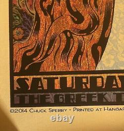 Dave Matthews Band Berkeley 2014 Chuck Sperry gold variant poster 39/500