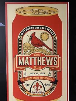 Dave Matthews Band Cardinals Poster DMB Maryland Heights Hollywood Casino