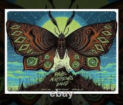 Dave Matthews Band Charlotte NC Print Poster 7/24/21 Butterfly Jeff Soto LE 800