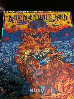 Dave Matthews Band Charlottesville Poster Rainbow Swirl Foil AP by Todd Slater