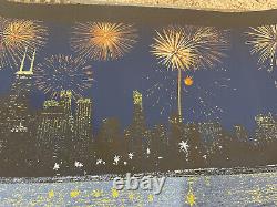 Dave Matthews Band Chicago N1 2014 Fireworks Skyline DMB Poster Methane Studios