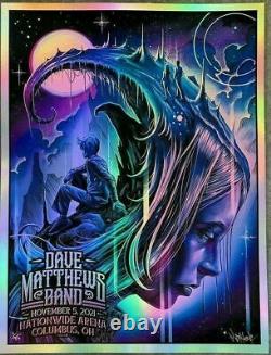 Dave Matthews Band Columbus Ohio 11/5/2021 Rainbow Foil Poster MAXX242 x/75