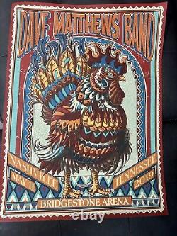 Dave Matthews Band Concert Poster 05/11/2019 Nashville Bridgestone Arena