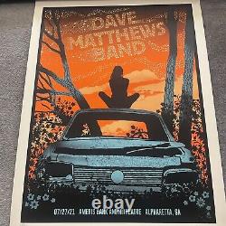 Dave Matthews Band Concert Poster 7/27/21 Ameris Bank Alpharetta 63/865 DMB RARE
