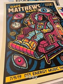 Dave Matthews Band Concert Poster Clarkston MI Methane Studios Signed Numbered