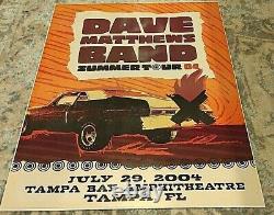Dave Matthews Band Concert Poster Tampa, FL 2004 with Original Ticket Free Ship