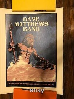 Dave Matthews Band Concert Poster Virginia Beach VA 8/7/09 King Neptune Statue