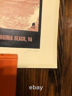 Dave Matthews Band Concert Poster Virginia Beach VA 8/7/09 King Neptune Statue