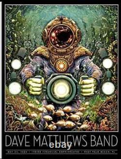 Dave Matthews Band Concert Poster West Palm Beach, FL 5/24/2024