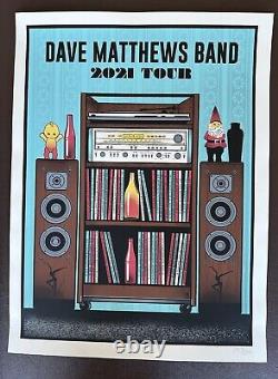 Dave Matthews Band Concert Tour Poster 2021 Limited Edition (Blue)