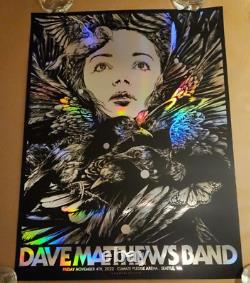 Dave Matthews Band DMB 2022 Seattle Ken Taylor Foil Poster AP 26/29