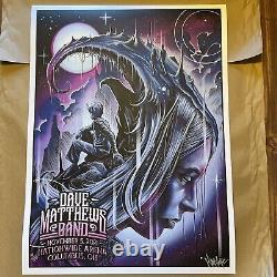 Dave Matthews Band DMB COLUMBUS POSTER Linen White Pearl Edition 09/50 IN HAND