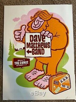 Dave Matthews Band DMB Gorge Poster Sasquatch Set 2006 2007 2008 2010 Free S&H
