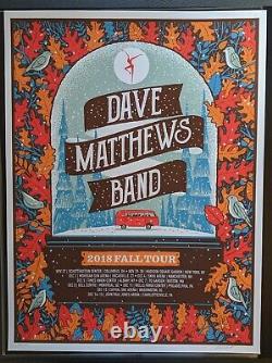 Dave Matthews Band DMB Poster 2018 Fall Tour (orange)