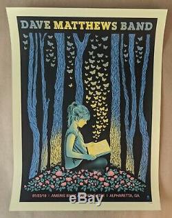 Dave Matthews Band DMB Poster 7/23/19 Ameris Bank Amphitheatre Alpharetta GA