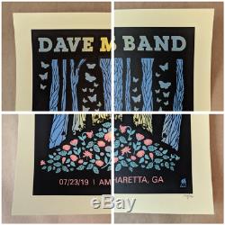 Dave Matthews Band DMB Poster 7/23/19 Ameris Bank Amphitheatre Alpharetta GA