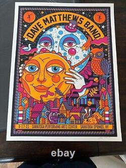 Dave Matthews Band DMB Poster 9/17/21 Saratoga SPAC Night 1 2021