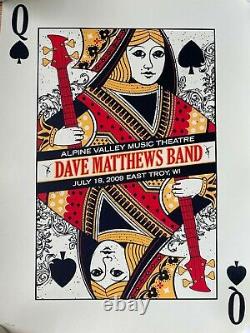 Dave Matthews Band DMB concert poster Queen of Spades Alpine 2009