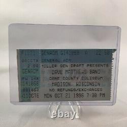 Dave Matthews Band Dane County Coliseum Wisconsin Concert Ticket Stub Oct 1996