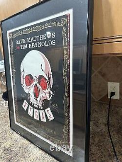 Dave Matthews Band Dave And Tim Vegas Skull Poster RARE NEW FRAMED