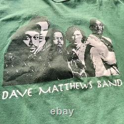 Dave Matthews Band Debut VTG T-Shirt Remember Two Things USA Made Green XL Men