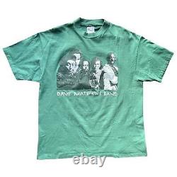 Dave Matthews Band Debut VTG T-Shirt Remember Two Things USA Made Green XL Men