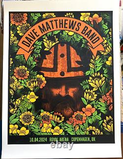 Dave Matthews Band European Tour Poster Copenhagen 4-10-24 2024 #/350 METHANE