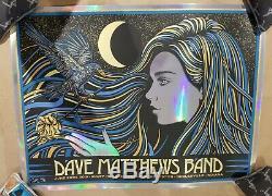 Dave Matthews Band FOIL Concert Poster Todd Slater Deer Creek Noblesville #/50