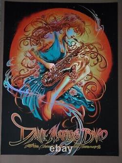 Dave Matthews Band FOIL Poster DMB SPAC N2 Saratoga Springs NY Tsang 2022 with Pin