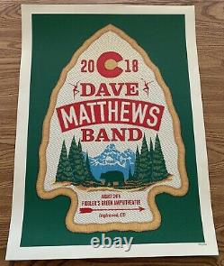 Dave Matthews Band Fiddler's Green 8/24/18 Englewood, Colorado Poster