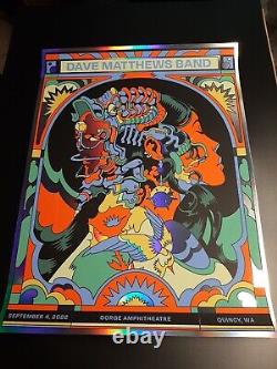 Dave Matthews Band Foil Poster 9-4-2022 The Gorge N3 Raul Urias