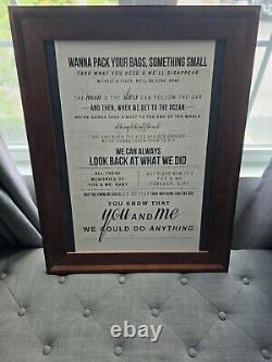 Dave Matthews Band Framed Lyrics To You And Me