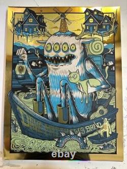 Dave Matthews Band GOLD FOIL Poster AP SIGNED #/25 Jim Mazza Gorge 2023 NEW