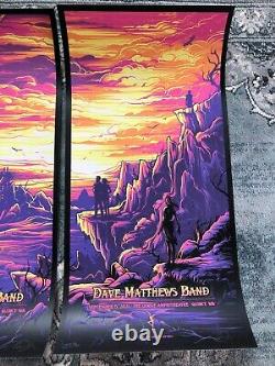 Dave Matthews Band Gorge 9/3 9/5 Triptych Poster Dan Mumford AP SET