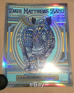 Dave Matthews Band Gorge Bioworkz Foil Variant Kwok Signed DMB Poster Rhino