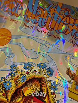 Dave Matthews Band Hazy Waves Holo FOIL Poster Deer Creek N1 Noblesville 2023 AP