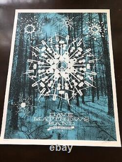 Dave Matthews Band Holiday Snowflake And Reindeer 2008 Poster Set