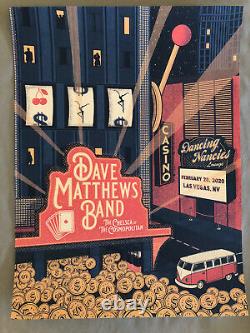Dave Matthews Band Las Vegas Poster 2020 Status Serigraph