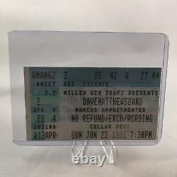 Dave Matthews Band Marcus Amphitheatre Wisconsin Concert Ticket Stub Jun 23 1996