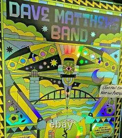 Dave Matthews Band Milwaukee 2021 Holographic Rainbow AP Foil Poster S/N #/50