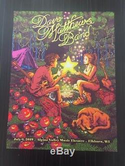 Dave Matthews Band N2 Poster Alpine Valley 7/6/19 James Flames #d MINT In-Hand