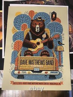 Dave Matthews Band Noblesville 7/6/2018 Methane Bear Deer Creek #ed /1035