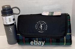 Dave Matthews Band Outdoor Plaid Lawn Blanket Size 50x60 And EcoVessel Bottle