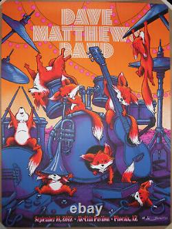 Dave Matthews Band Phoenix Poster 2022 James Flames Signed Screen Print AP #/75