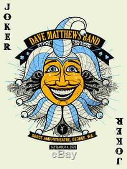Dave Matthews Band Poster 09 Gorge N1 Joker Numbered #/1150 Rare